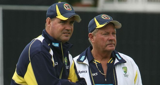 Steve Rixon (r) will take over on a temporary basis from Mickey Arthur