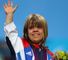 Zoe Newson celebrates at the ExCel.