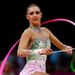 Russia's Evgeniya Kanaeva became the first woman to win two Olympic rhythmic gymnastics all-around titles.