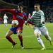 Helsingborgs' Loret Sadiku vies for the ball with Bhoys man Gary Hooper.