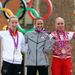 The American was joined on the podium by Judith Arndt (Germany) and Olga Zabelinskaya (Russia)