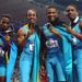 Barbados win gold in the event, just beating the USA in the final leg