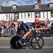 The crowd roared on Wiggins along the 44-kilometre route