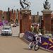 Defending champion Fabian Cancellara exits Hampton Court Palace...