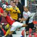 A Nemanja Vidic own goal ensured a nervy finish