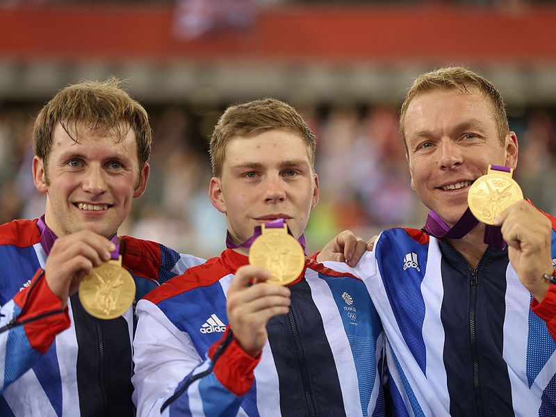 Chris Hoy, Philip Hindes and Jason Kenny won the team sprint in the velodrome