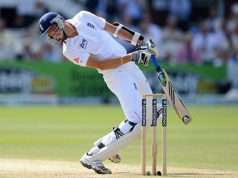 Steve Finn endured a torrid time before falling for 10, the score on 315 all out.