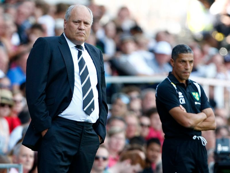 Martin Jol and Chris Hughton looked on from the sidelines.