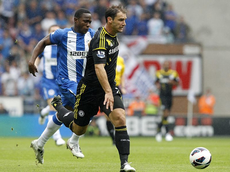 Chelsea make a flying start at Wigan as Branislav Ivanovic burst through...