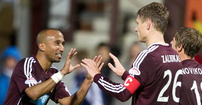 Marius Zaliukas: Last-gasp equaliser for Hearts