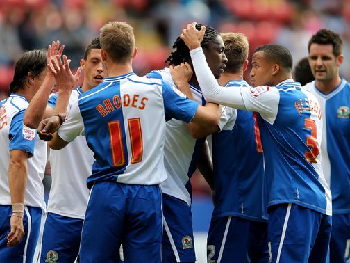 Rovers celebrate Etuhu's opener against Charlton