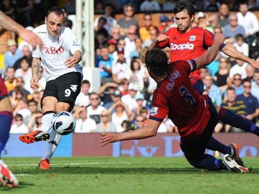 Dimitar Berbatov nets against West Brom