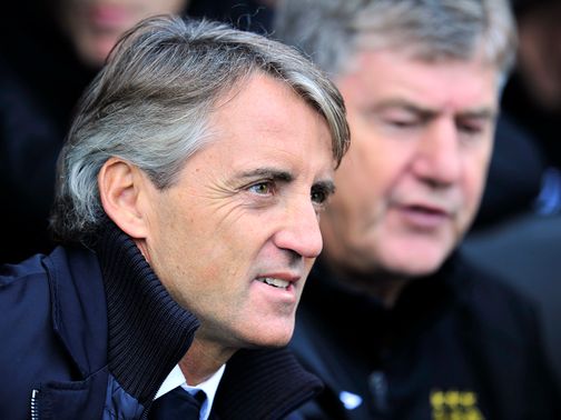 Roberto Mancini: Prepares for Sunday's Manchester derby