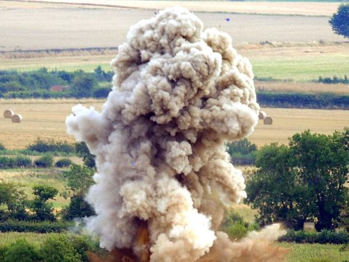 Cheeky made his escape as the smoke bomb detonated