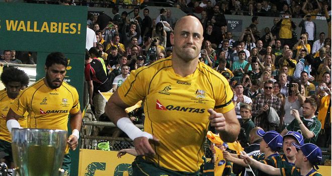 Nathan Sharpe: the only Australian in the team to have faced Argentina before