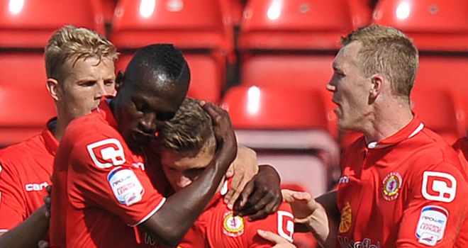 Crewe: Celebrate Max Clayton's goal