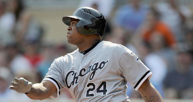 Dayan Viciedo hits out for the White Sox