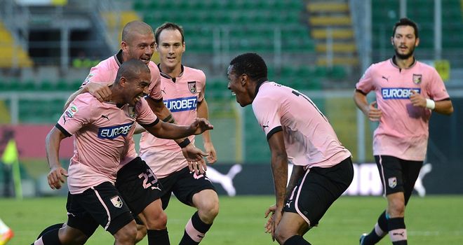 Egidio Arevalo Rios celebrates his opener
