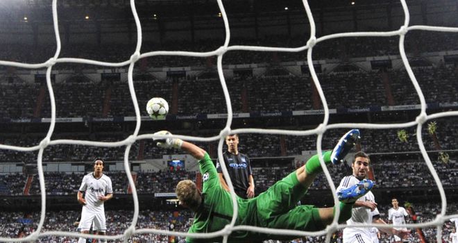 Joe Hart in action for Manchester City against Real Madrid
