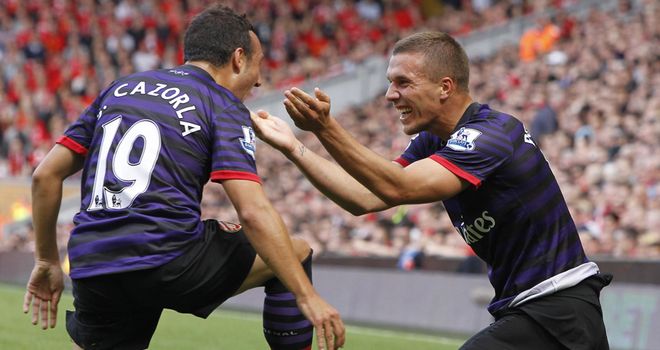 Lukas Podolski: Believes he can form a partnership with Santi Cazorla at Arsenal