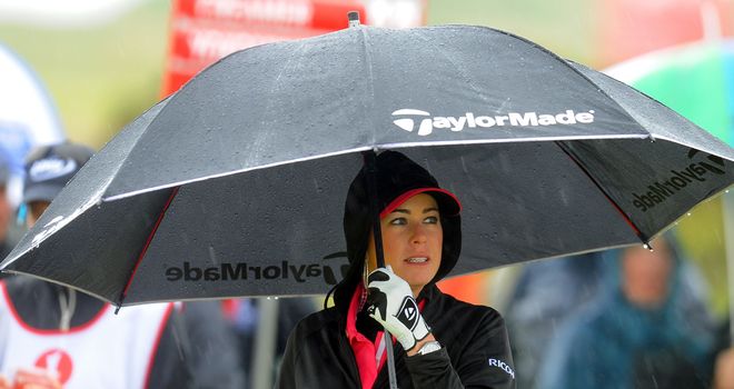 American Paula Creamer feeling the British weather at Carnoustie last year