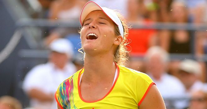 Laura Robson: put up a brave fight in the second set before eventually being knocked out