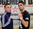 Carl Frampton (L) and Steve Molitor: Defeat could spell the end for the Canadian (pic Lawrence Lustig)