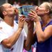 The unseeded pair beat foruth seeds Czech Kveta Peschke and Marcin Matkowski of Poland 6-7 (8/10) 6-1 12-10 on Arthur Ashe Stadium.