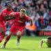 Southampton's Rickie Lambert levels the scores at St Mary's in the second half