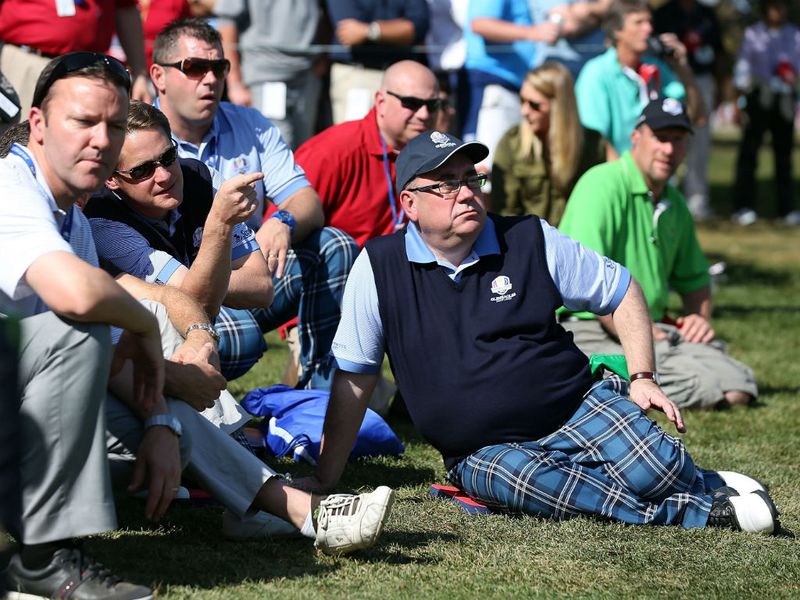 First Minister of Scotland Alex Salmond in the tartan trousers