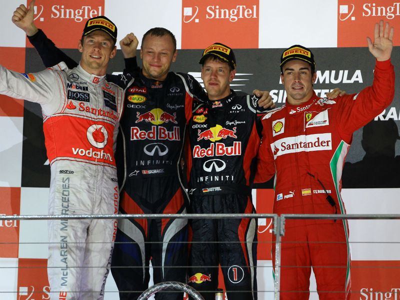 The Singapore podium