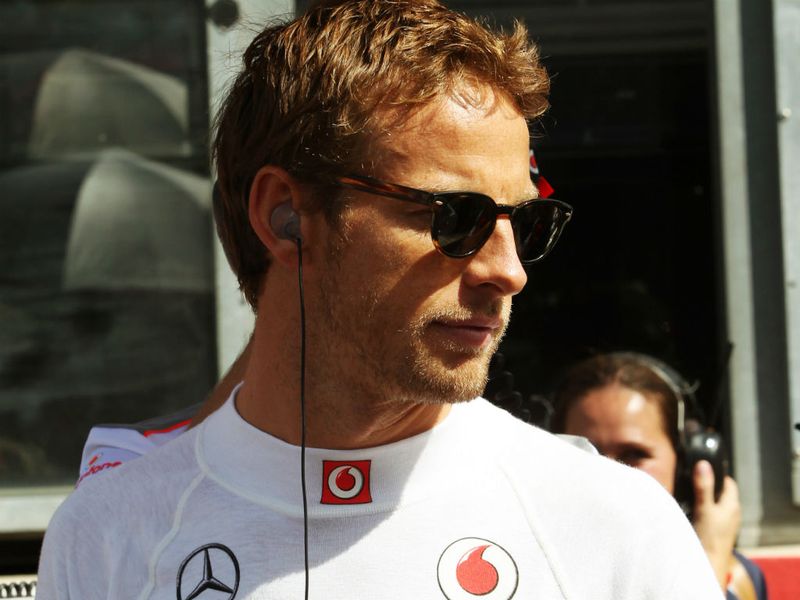 Jenson Button looked relaxed on the grid