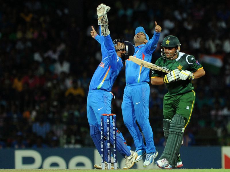 Kamran Akmal was caught by Dhoni with the score on 49/4.