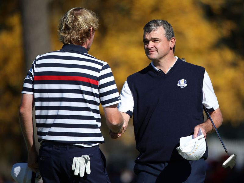 Paul Lawrie eases to a 5 and 3 victory against Brandt Snedeker. His performance is inspiring a Europe turnaround.