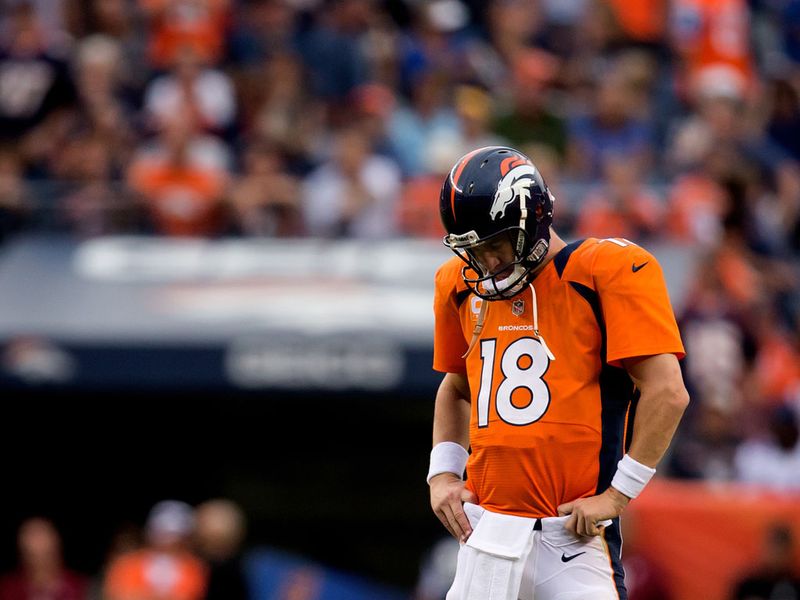 Broncos quarterback Peyton Manning could not engineer a fourth-quarter comeback as Denver lost 31-25