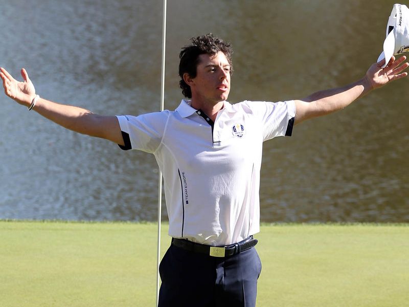 McIlroy holds his lead to score another point for Europe, beating Bradley by 2 and 1.