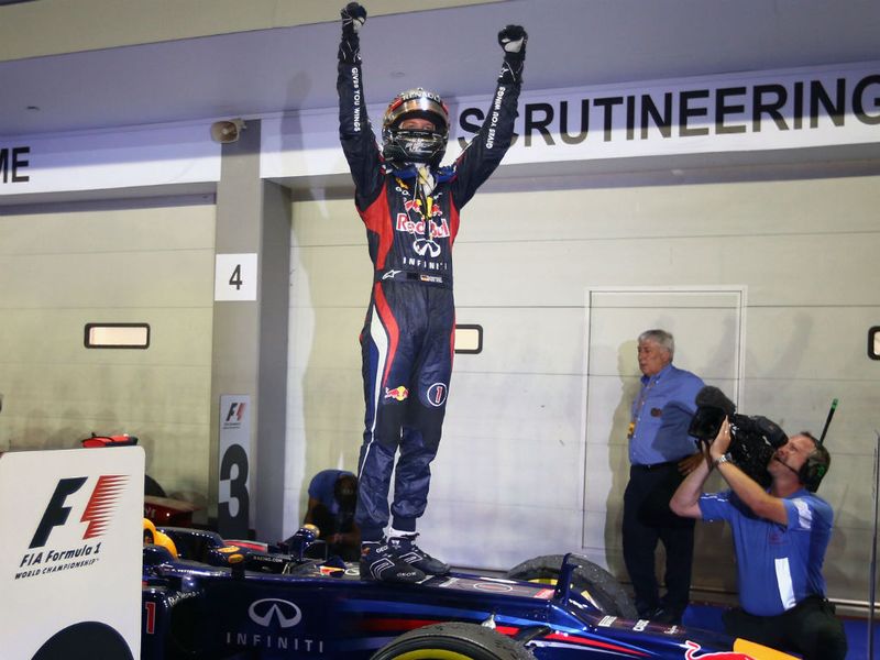 The race winner in parc ferme