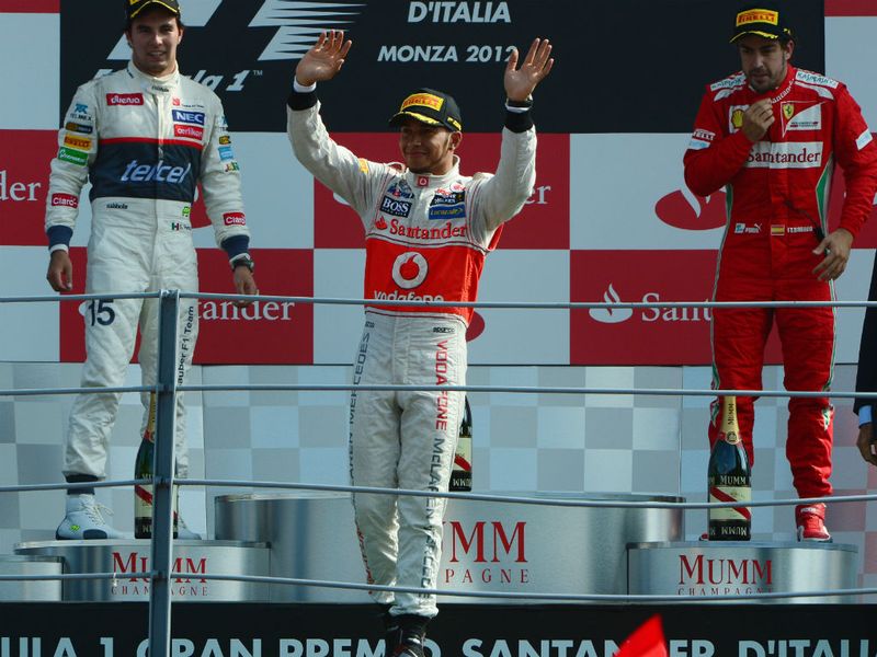 The Monza podium