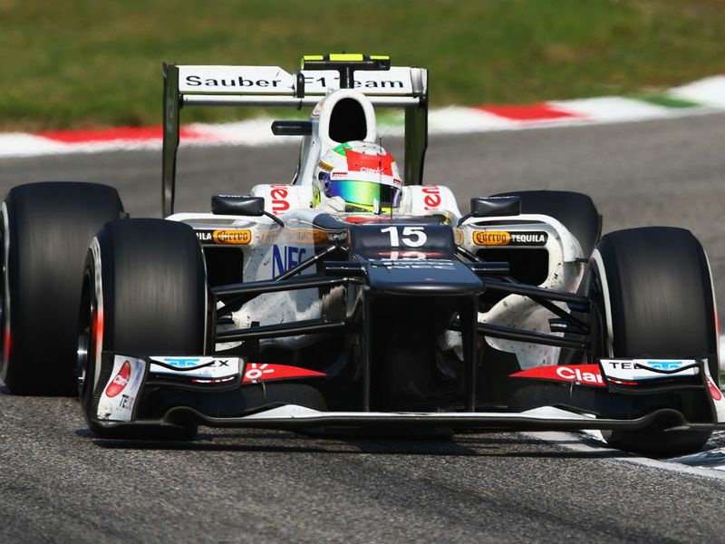 Sergio Perez finished second