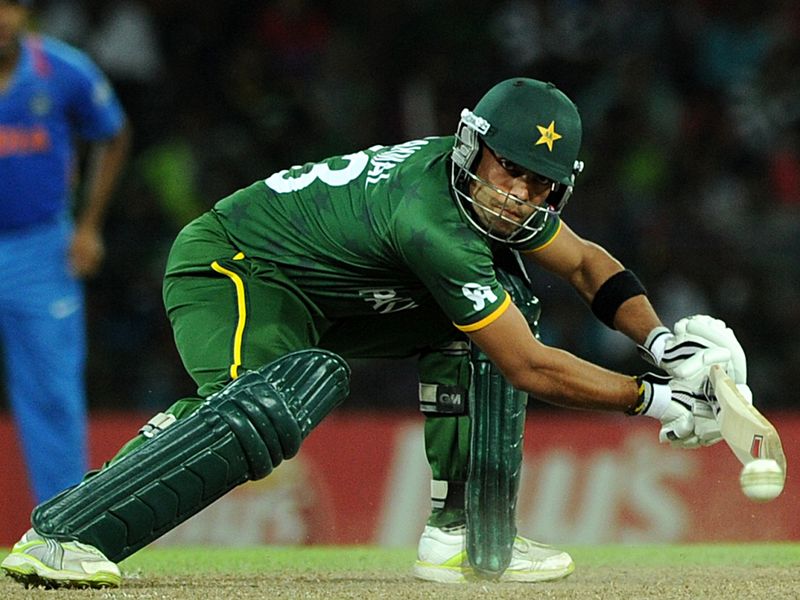 Umar Akmal contributed 21 as Pakistan were all out for 128.