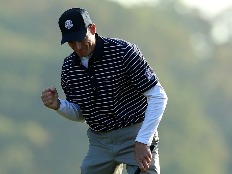Jim Furyk, playing alongside Brandt Snedeker, was looking for his first point