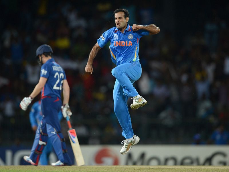 Pathan removed Alex Hales and Luke Wright in quick succession.