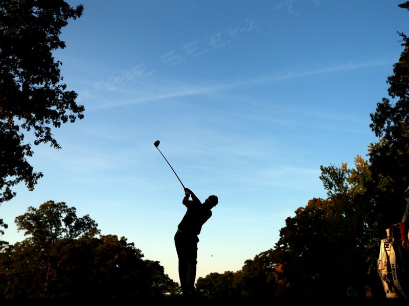 Poulter, returning to Europe's line-up after being rested for the day one fourballs, drilled one off the third tee