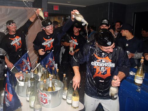 Celebration time for the Detroit Tigers