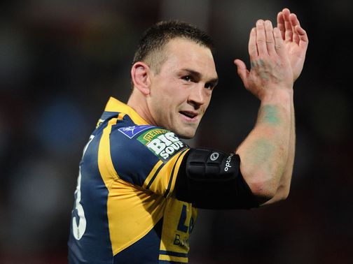 Kevin Sinfield celebrates.