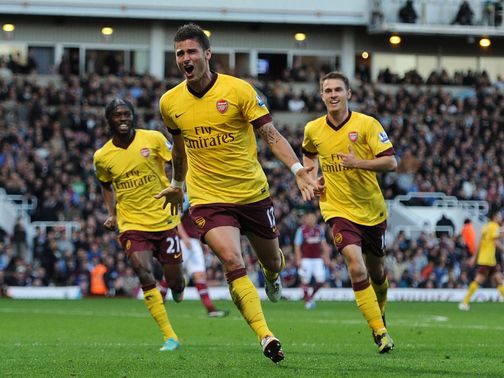 Olivier Giroud: Scored against West Ham