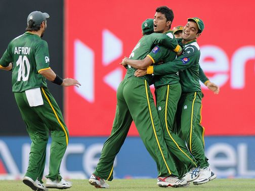 Pakistan celebrate their win