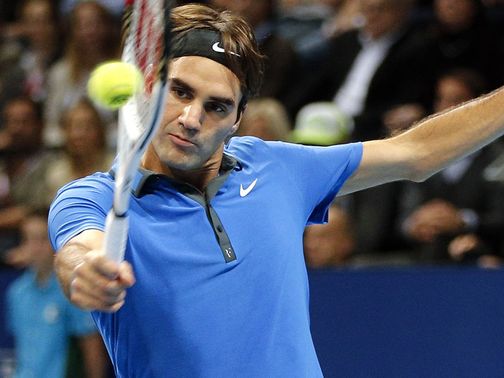 Federer Playing Tennis