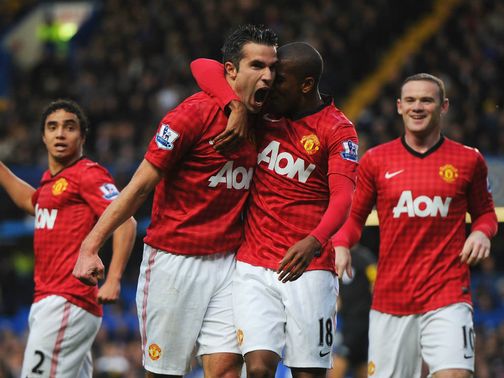 Manchester United enjoy the 3-2 victory over Chelsea.