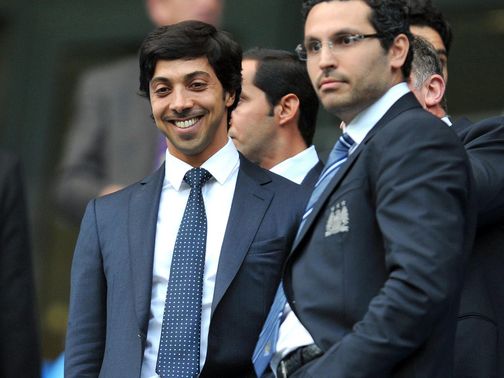 Sheikh Mansour (left): City's money man
